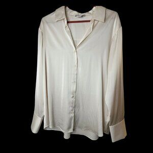 Cupcakes and Cashmere Cream Button Down Blouse